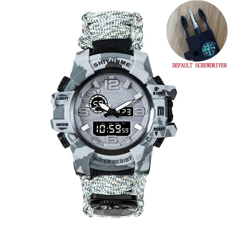 Relógio de Quartzo Masculino MDUG Luxo Visor Duplo Cronógrafo