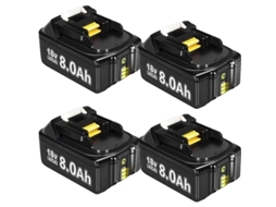 Bateria OEM para ferramentas elétricas, 4 peças, 8,0 Ah, capacidade de 8000 mAh, compatível com BL1830