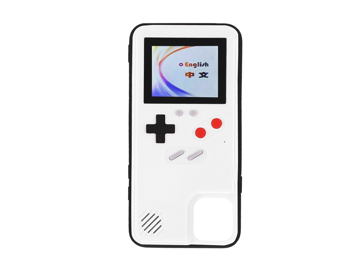 Capa de Telefone Branco para iPhone 11 Pro Max com console de Jogo portátil
