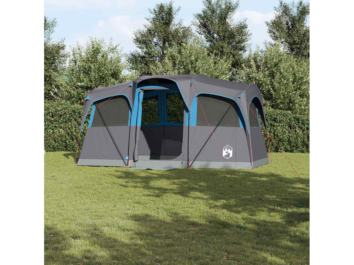 Vidaxl Barraca Familiar Com Telhado Azul E Cinza 435 X 255 X 216 Cm