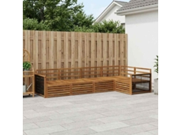 Vidaxl Conjunto De Sofás Para Exterior 5 Pcs Natural