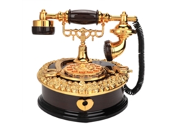 Caixa De Música Telefone Coração Retro Da Laxiscreed Para Decoração E Presente Elegante