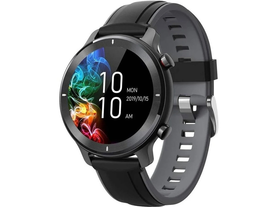 Smartwatch Fitness Tracker com frequência cardíaca Touch Fabric 1.32 HD IP68 Sound Monitor Pedômetro para mulheres e homens Branco Bestvite
