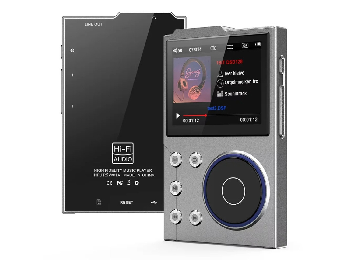 MP3 YIZHOOD DSD256 (Construído em 16G16G)Lossless tela de alta qualidade vem com suporte 20 idiomas Prata