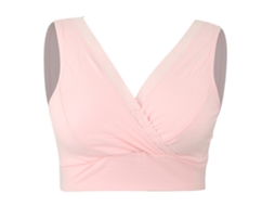 Ats sujetador de Lactancia para Mujeres Embarazadas Con Encaje de Algodón Inalámbrico Rosa Talla XL