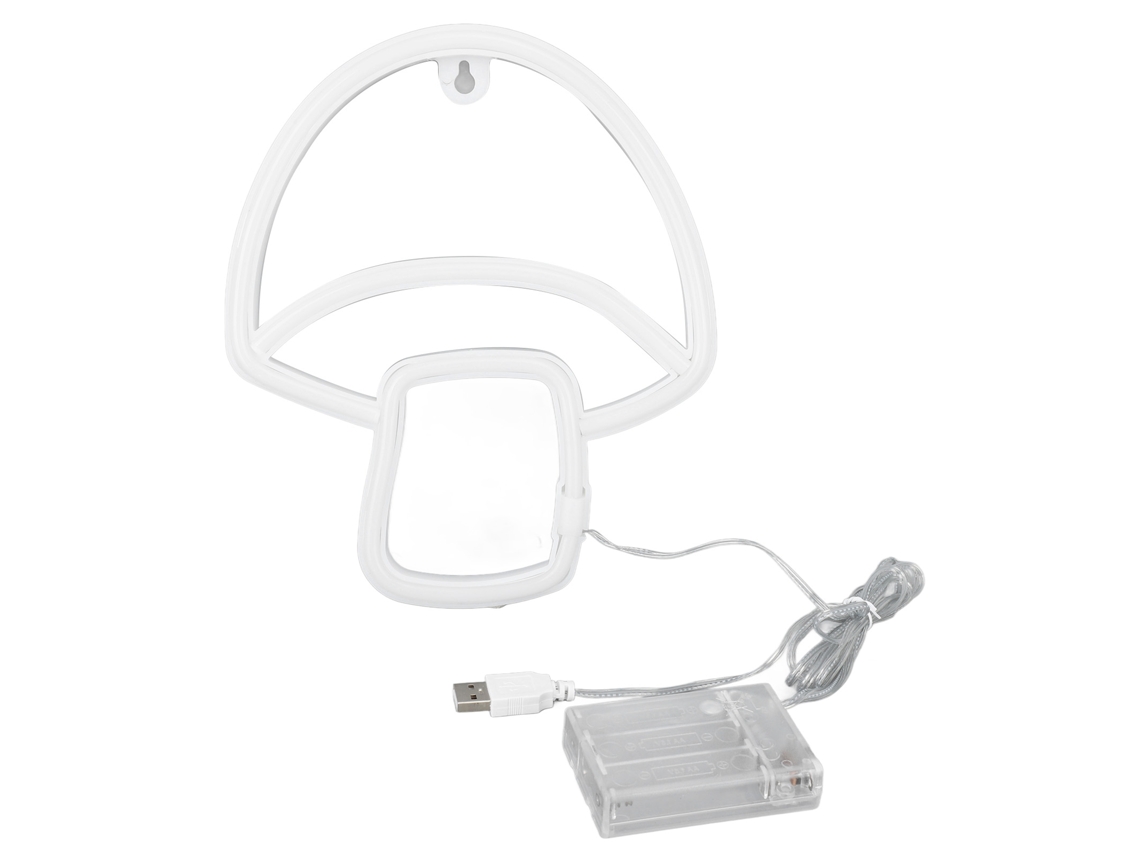 Rebe-luz Led Neon Cogumelo Luminária Neon Bonita Para Decorar Sala De Crianças Bar Jogos Usb Bateria