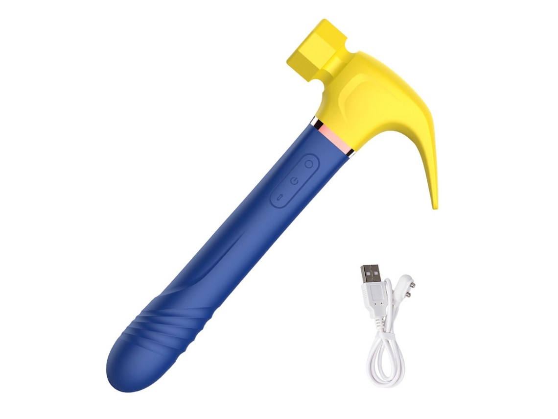 Vibrador Telescpico 4 Em 1, Dispositivo De Masturbao Feminina (azul Amarelo)