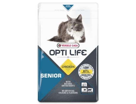 Ração seca para Gato VERSELE-LAGA OPTI LIFE Sénior Frango (Quantidade: 2,5 kg)