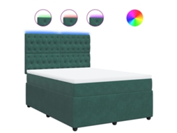 Box Spring Bed, Box Spring Beds Vidaxl Verde Veludo (140 X 190 Cm)