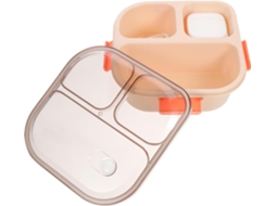Lancheira Bento Sosoport Com 3 Compartimentos E Recipiente Para Molho De 100ml, Em Plástico Hermético, Fácil De
