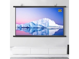 Tela de Projeção 30'' 16:9 Portátil, para Uso Doméstico e Externo