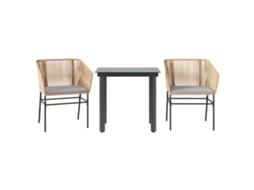 Garden Dining Set, Garden Dining Sets Vidaxl Marrom Vime (80 X 80 X 74 Cm)