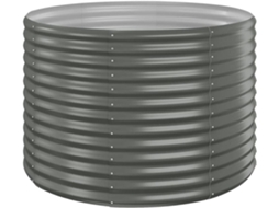 Garden Raised Bed, Garden Raised Beds Vidaxl Cinzeto Aço (100 X 100 X 68 Cm)