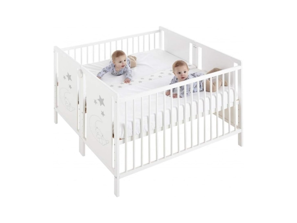 Berço Indi Twin Para Gémeos (2 Berços) + Kit Twin Para Unir Os Dois Berços
