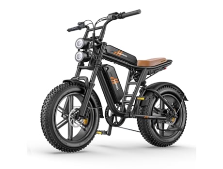 Bicicleta Elétrica Hillmiles Milezoom 1 Motor 750w Bateria 52v31.2ah Pneus De 20 Polegadas Travão De Óleo Hidráulico Preto