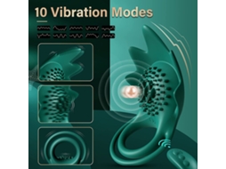 Anel Vibrador De Silicone Para Homem Com 10 Modos, Massagador De Clitóris, Recarregável Via Usb, Ipx7, Brinquedo Sexual Para Casais