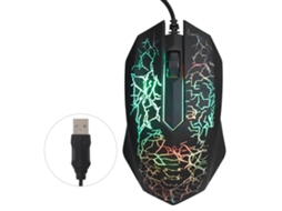 Aetheria rato Óptico Gamer com Fio A30 Preto Luzes Coloridas Backlight 2000 Dpi Usb