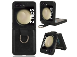 Capa De Celular De Couro Sintético Ring Para Samsung Galaxy Z Flip5