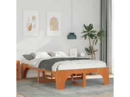Vidaxl Estrutura da Cama Castanho 135 X 190 Cm