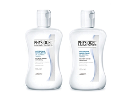 Duo de limpeza facial hidratante, pacote com 2 unidades de 150 ml, Physiogel