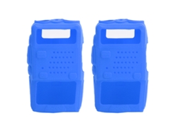 Aetheria 2pcs Capa de Silicone para Walkie Talkie Baofeng Uv5r Protetora Soft Cover Azul