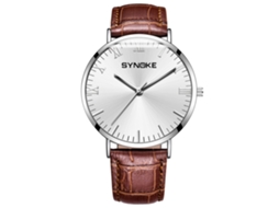 Relógio Masculino Synoke 9106 Pulseira de Aço Inoxidável Estilo Empresarial Quartzo Analógico