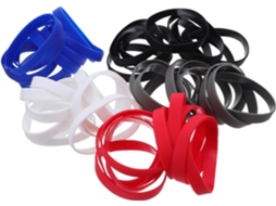 Conjunto De 50 Pulseiras Silicone Lisas Para Eventos E Festas