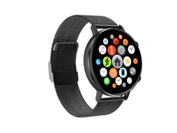 Smart Watch SHAH ARPAN Dt96O Bluetooth Call Health Monitor Aço Preto