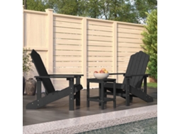 Cadeiras De Jardim Adirondack Com Mesa Pead Antracite Dkd Home Decor