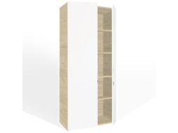 Armário de arquivo com portas. 5 prateleiras. 200 x 90 x 50 cm. Carvalho-Branco. OFILIKE
