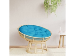 Vidaxl Almofadão Redondo Ø 100 X11 Cm Tecido Oxford Azul-claro