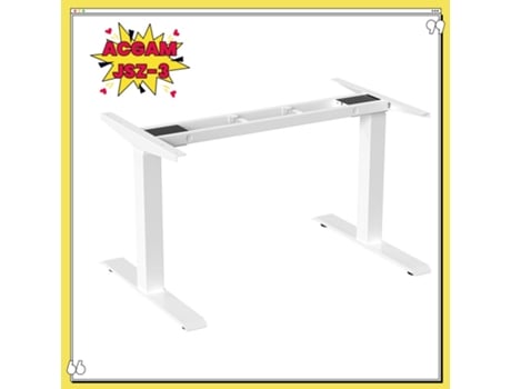 Estrutura De Secretária De Pé Ajustável Eléctrica Acgam Jsz 3 Motor Duplo/3 Fases/para Escritório Em Casa/62 127cm/capacidade De Peso 120kg/branco