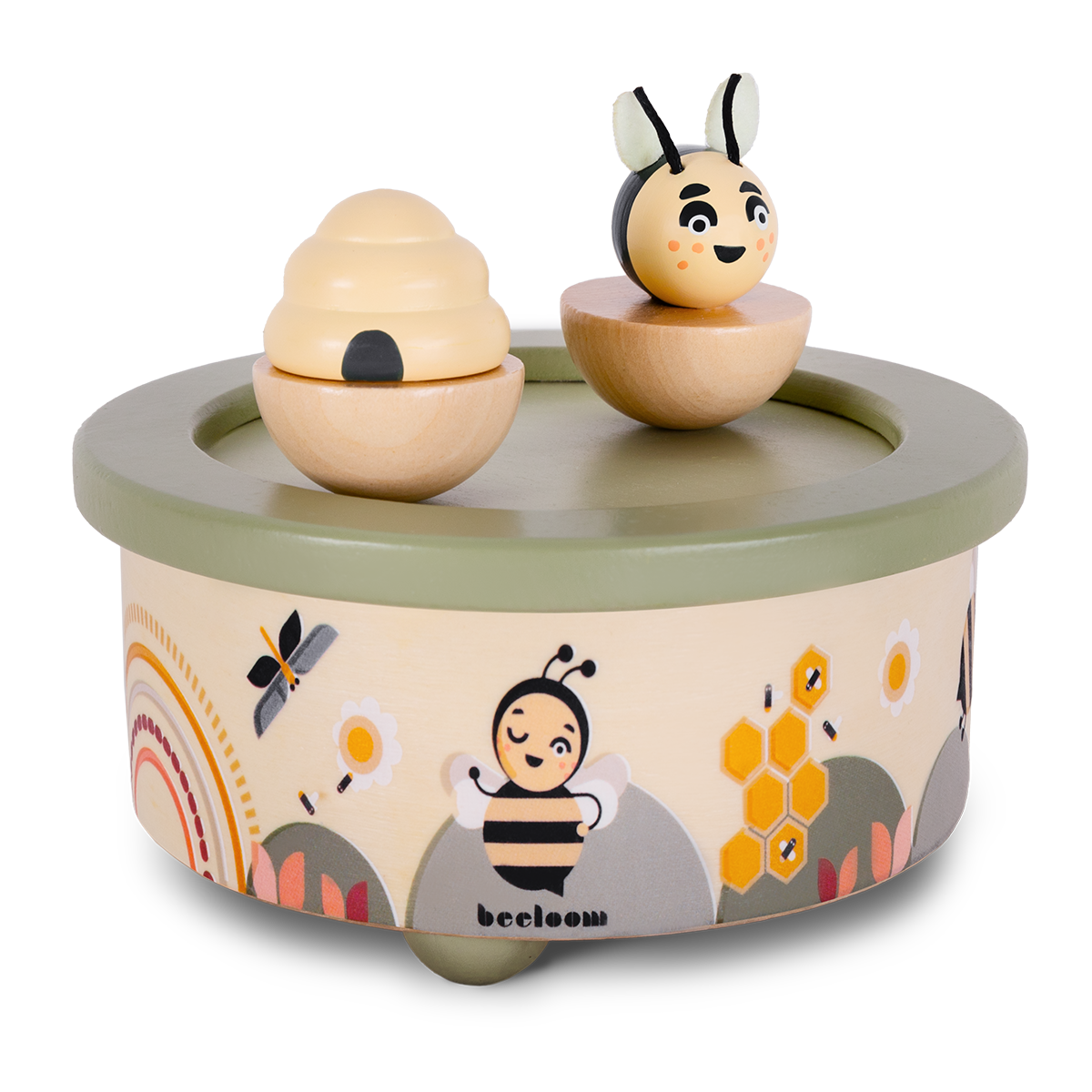 Caixa musical de brinquedo em madeira MELOBEES