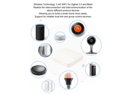Gateway Bluetooth Inalámbrico Multimodo Zigbee 3.0 Mesh Para Controle Remoto Por Voz Automático Da Tuya
