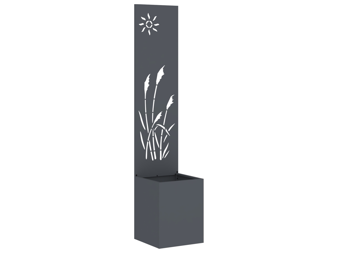 Conjunto 1 Tela De Jardim Vidaxl Antracite Aço (32 X 32 X 150 Cm)