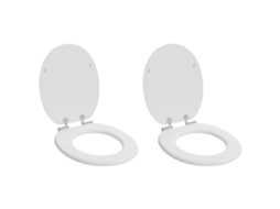 Vidaxl Assento De Sanitário Com Fechamento Suave 2 Unid. Branco
