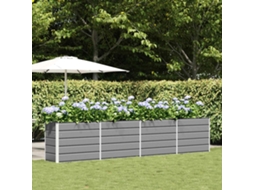 Vidaxl Floreira Cinzento-claro 385 X 50 X 75 Cm Aço Galvanizado