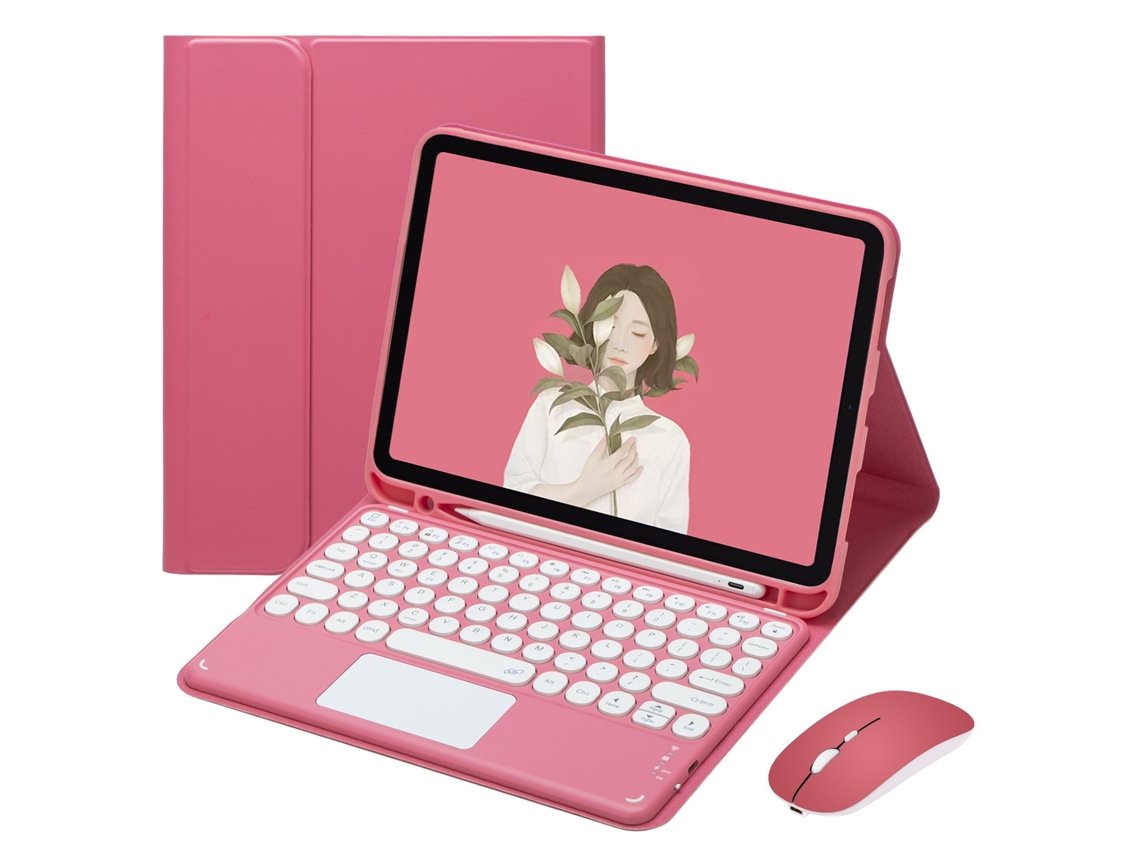Lurelia Capa Com Teclado Bluetooth Para Ipad 7 10.2 Com Bandeja Para Caneta