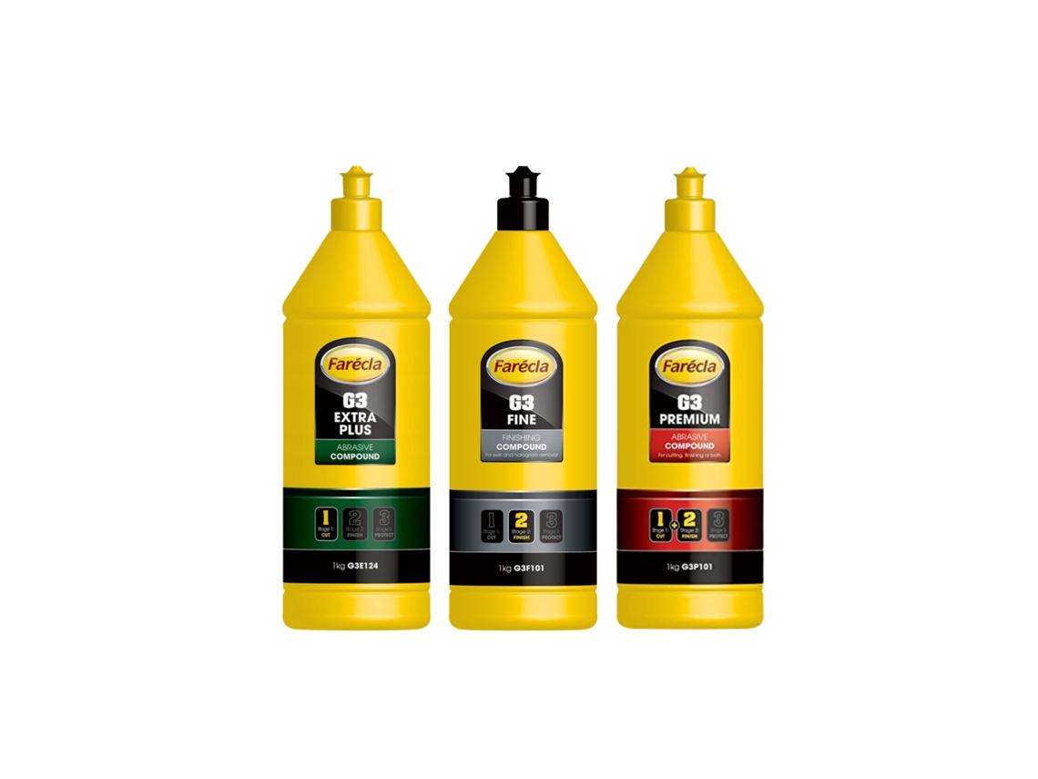 Kit De Polimento Farecla G3 Extra Plus Cut, Premium, Fine 1 Kg