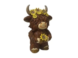 Laxiscreed Boneco De Vaca Highland Castanho Escuro Para Decoração De Casa E Jardim