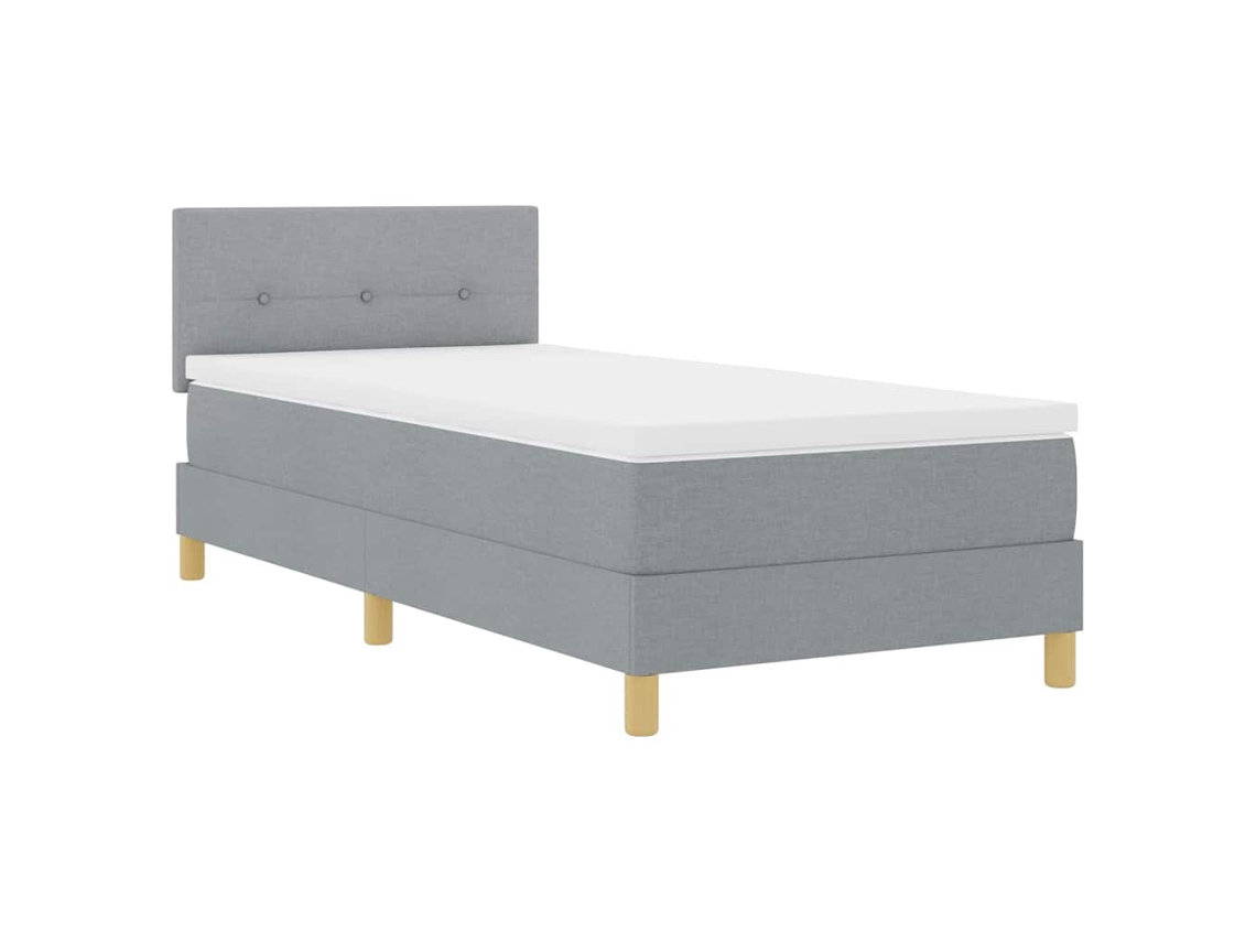 Conjunto 1 Cama Box Vidaxl Cinzento Tecido (100 X 200 Cm)