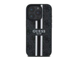 Capa para iPhone 16 Pro Max GUESS Pele Sintética Rígida Preto