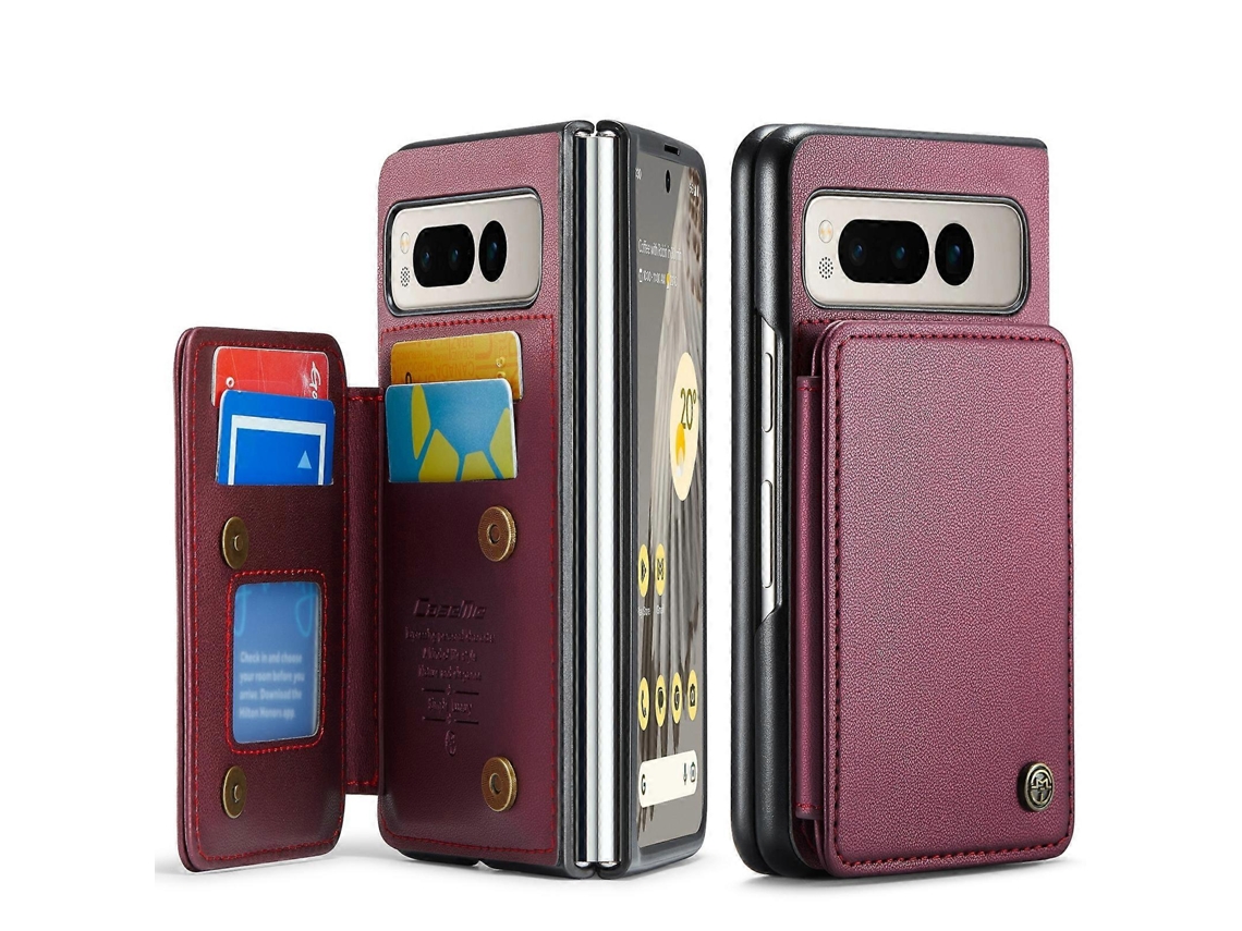 Capa De Couro Antirroubo Caseme C22 Pctpu Estilo Empresarial Rfid Para Google Pixel Fold