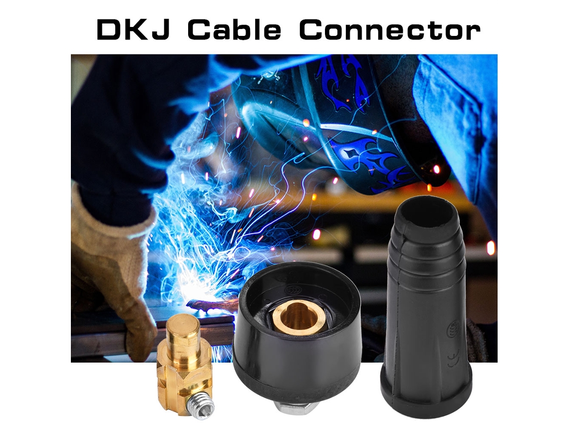 Conector rápido para cabo de solda estilo europeu DKJ50-70, preto, 1 peça.