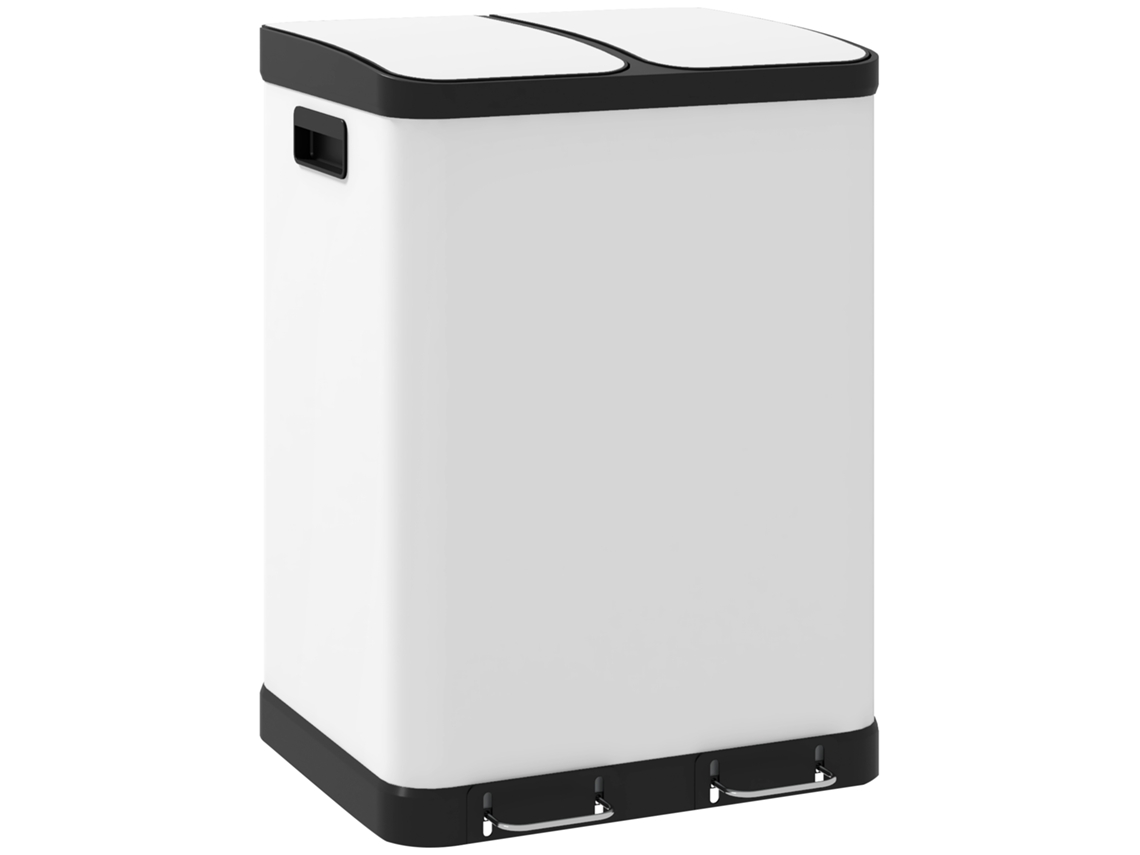 Balde de Lixo Duplo,2x30l,resistente a Impressões Digitais,com Pedal e Cestos Internos Removíveis,cinza BTFORUS
