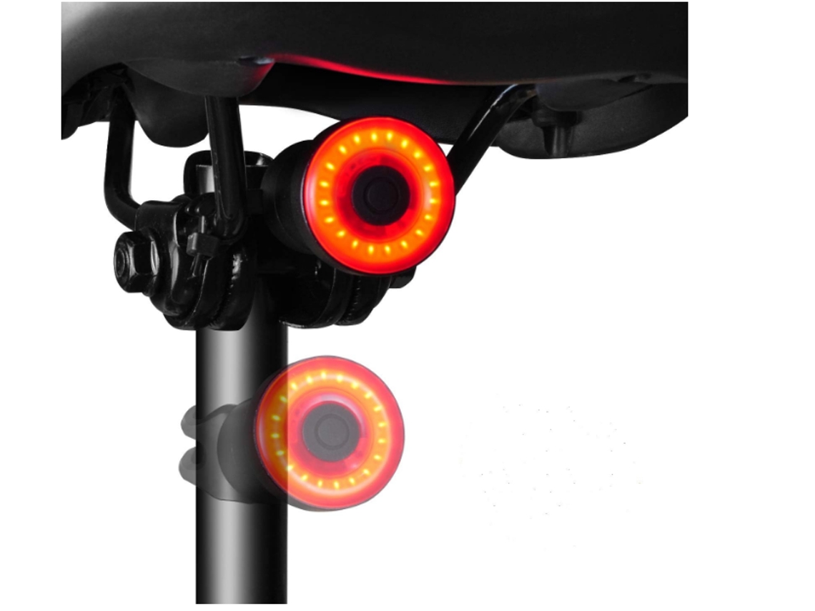 Luz Traseira Bicicleta Inteligente Freio Auto Ipx8 Preta Yizhood