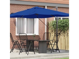 Vidaxl Guarda-sol 351 X 250 X 260 Cm Poliéster E Alumínio Azul Azur