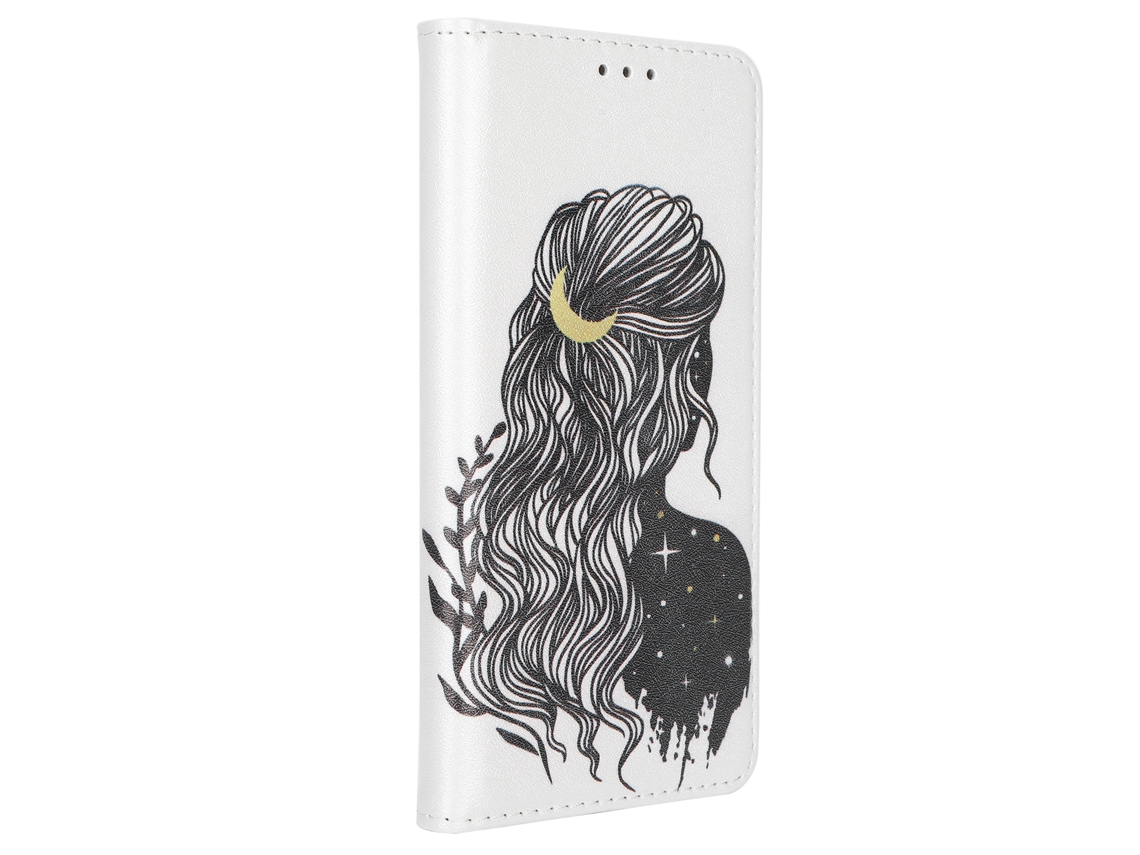 Capa de couro para iPhone 12 Pro com padrão pintado EOOCOO