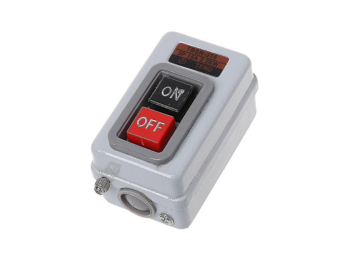 Interruptor de Pulsador de Potencia de Bloqueo Automático Trifásico Tbsn 315 Ac 380v 15a 2.2kw On/off para Equipos Mecánicos