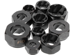 Extratores De Parafusos E Porcas Leves Fáceis Usar, Conjunto De 10em Aço Carbono Para Reparos Mecânicos E Desmontagem